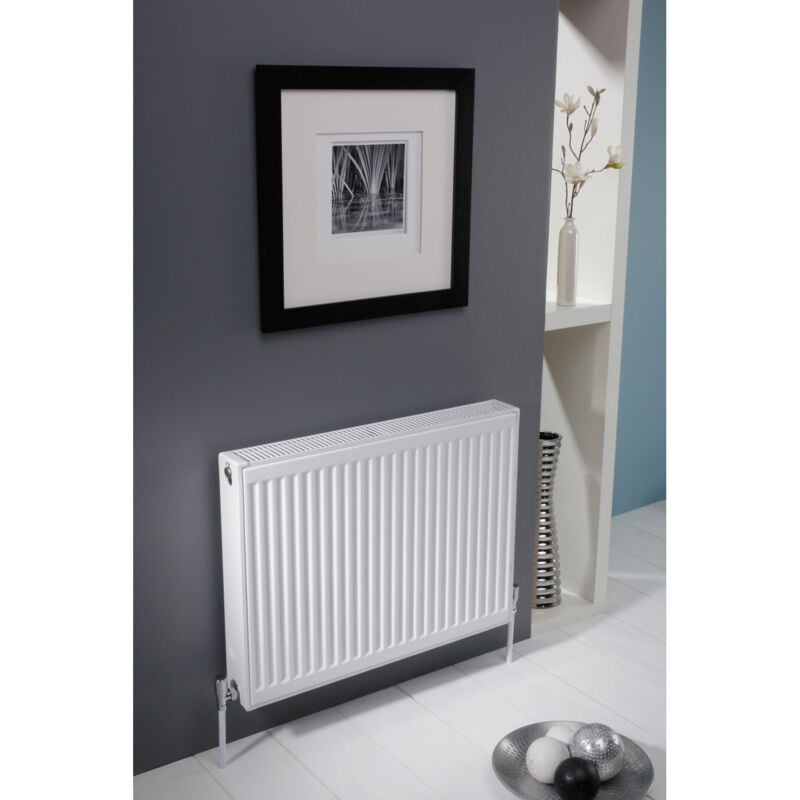 Kartell K-RAD Kompact Type 22 White 300mm x 400mm Double Panel with Double Convector Horizontal Radiator - D304K
