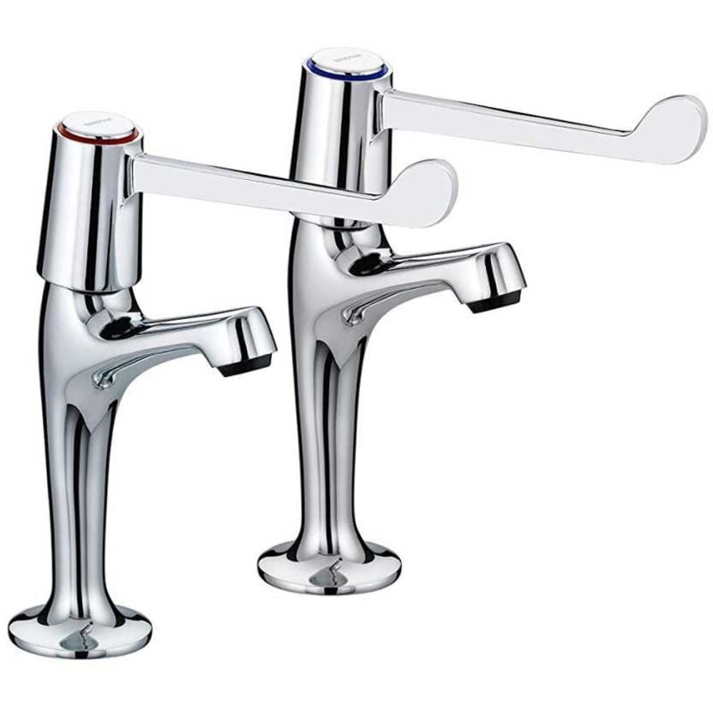 Bristan Value Lever Chrome High Neck Pillar Kitchen Sink Taps with 6 ...