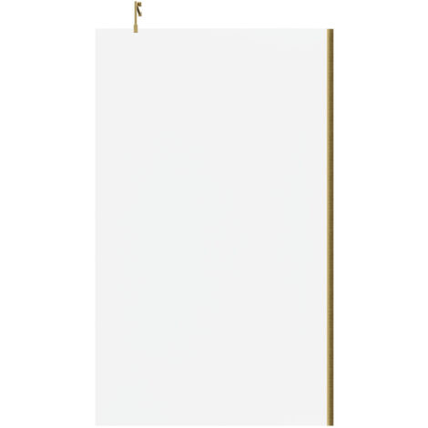 Colore 10mm Clear Glass Brushed Brass 2000mm x 1200mm Walk In Shower Screen including Wall Channel and Support Bar (1/3)