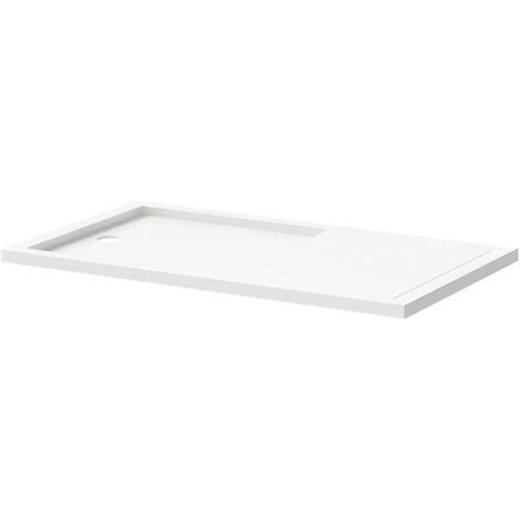 Wholesale Domestic Pearlstone 1400mm x 800mm x 40mm Rectangular Walk In Shower Tray (1/4)