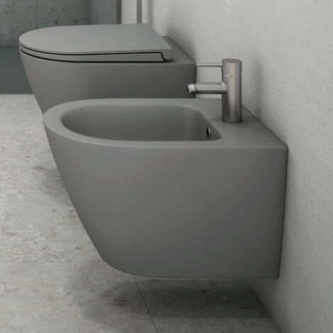 RAK Feeling Matt Grey Wall Hung Bidet - RST07503A (1/3)