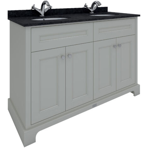 RAK Washington Greige 1200mm 4 Door Double Basin Unit - RAKWBU120505 (1/3)