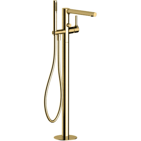 RAK Sorrento Brushed Gold Freestanding Bath Shower Mixer Tap - RAKSOR3014G