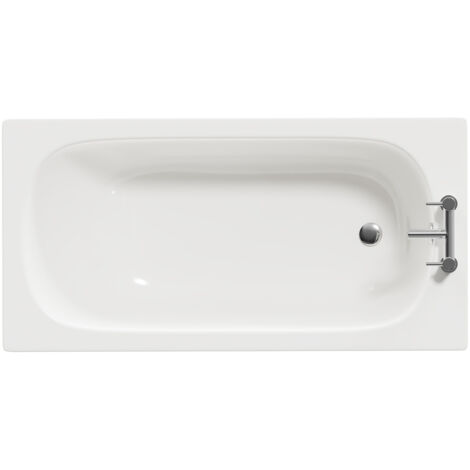 Wholesale Domestic Cassia 1400mm x 700mm Straight Single Ended Steel Bath with 2 Tap Holes including Legs