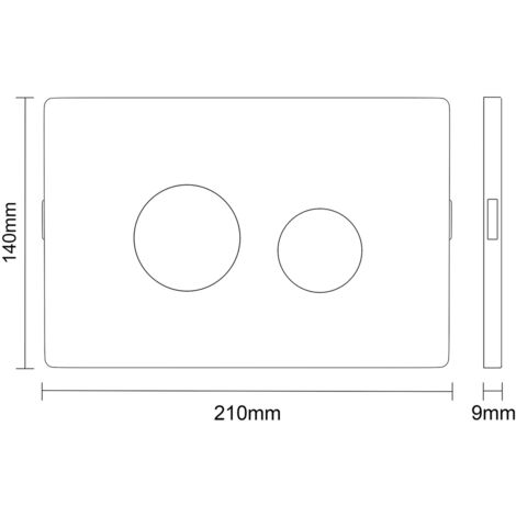 Colore Matt White Pneumatic Dual Flush Plate with Round Buttons
