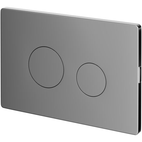Colore Polished Chrome Pneumatic Dual Flush Plate with Round Buttons