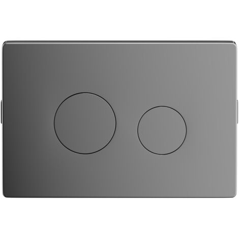 Colore Polished Chrome Pneumatic Dual Flush Plate with Round Buttons