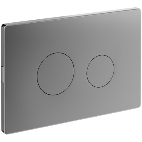 Colore Polished Chrome Pneumatic Dual Flush Plate with Round Buttons