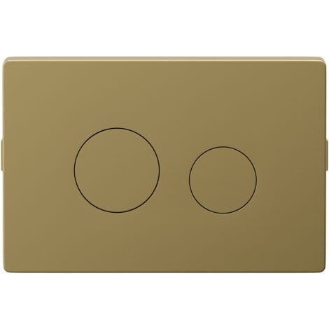 Colore Brushed Brass Pneumatic Dual Flush Plate with Round Buttons