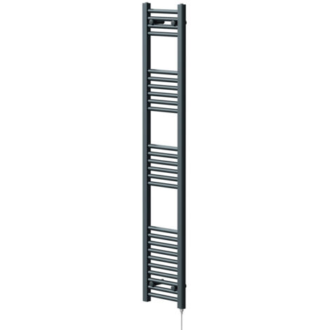 Wholesale Domestic Pizarro Anthracite 1600mm x 300mm Straight Electric Heated Towel Rail (1/5)