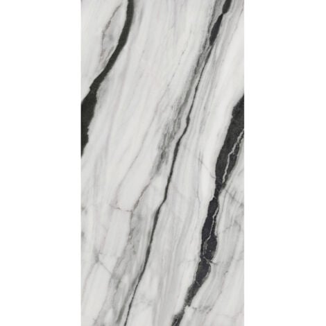 RAK Panda White Full Lappato 60cm x 120cm Porcelain Wall and Floor Tile - AGB12PDMBWHEZHSS5P