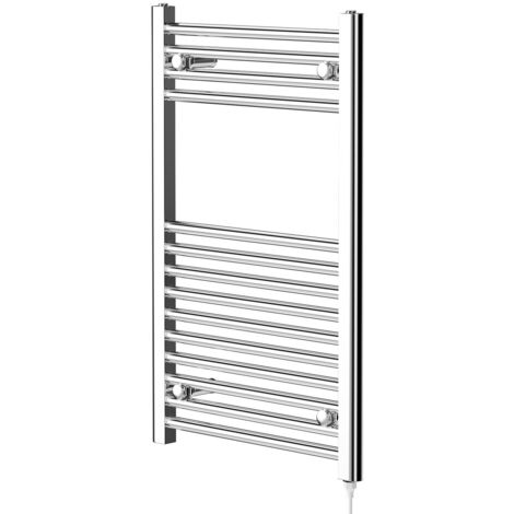Wholesale Domestic Pizarro Chrome 800mm x 500mm Straight Electric Heated Towel Rail (1/5)