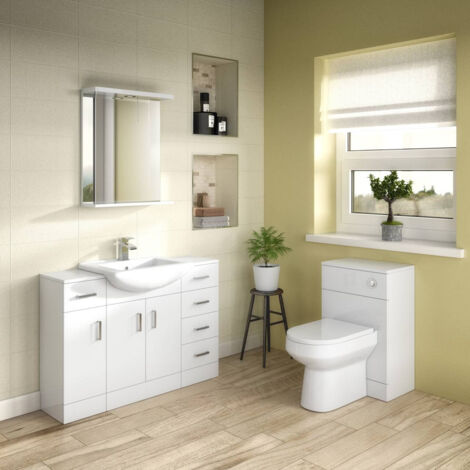 Nuie Mayford Gloss White 300mm x 330mm 4 Drawer Storage Unit - PRC134