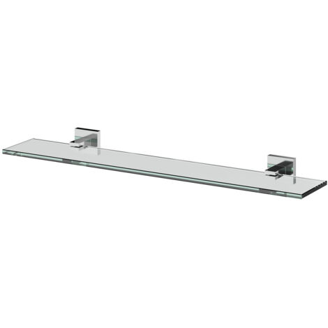 Wholesale Domestic Vector Polished Chrome and Glass 600mm Wall Mounted Vanity Shelf (1/5)