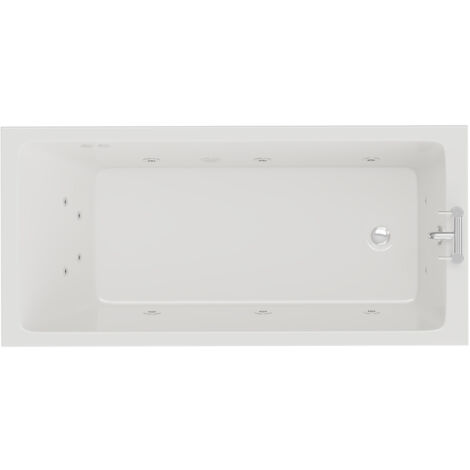 Wholesale Domestic Slim Edge 1700mm x 800mm 12 Jet Chrome Flat Jet Single Ended Whirlpool Bath (1/5)