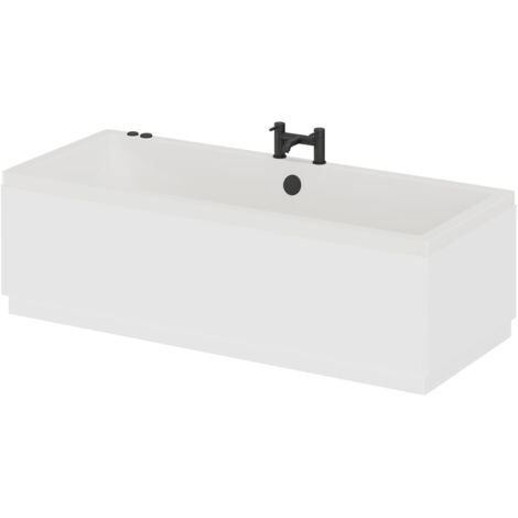 Wholesale Domestic Square 1700mm x 700mm 6 Jet Matt Black V-Tec Double Ended Whirlpool Bath (1/5)