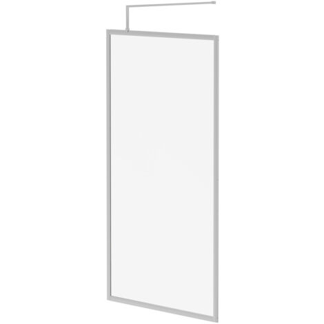 Wholesale Domestic Pacco 8mm Clear Glass Polished Chrome 1850mm x 1000mm Fully Framed Walk In Shower Screen including Wall Channel and Support Bar (1/5)