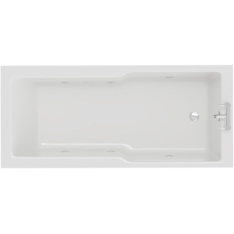 Wholesale Domestic Square 1700mm x 750mm 6 Jet Chrome Flat Jet Single Ended Whirlpool Bath (1/5)