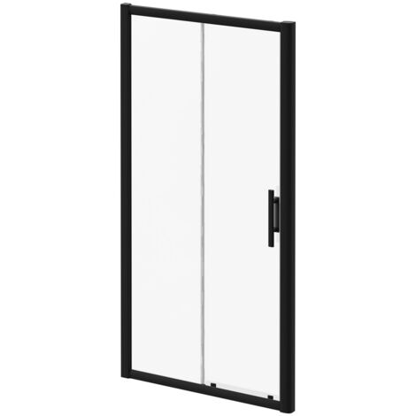 Wholesale Domestic Series 8 Plus Matt Black 1000mm Sliding Shower Door (1/5)