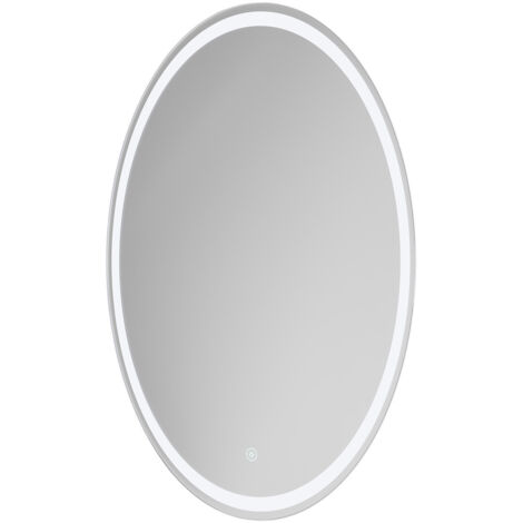 Wholesale Domestic Manele 500mm x 700mm Oval Illuminated Dimmable LED Mirror with Demister and Touch Sensor