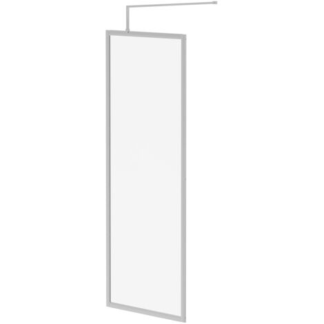 Wholesale Domestic Pacco 8mm Clear Glass Polished Chrome 1850mm x 700mm Fully Framed Walk In Shower Screen including Wall Channel and Support Bar (1/5)