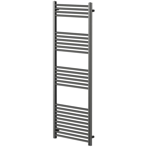 Pizarro Gunmetal Grey 1600mm x 600mm Straight Heated Towel Rail (1/5)