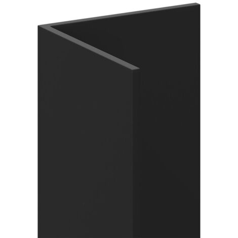 WholePanel Black 25mm Rigid PVC Angle Profile Corner Trim