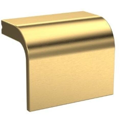 Nuie Brushed Brass 40mm Square Drop Furniture Handle with 32mm Hole Centres - H312 (1/4)