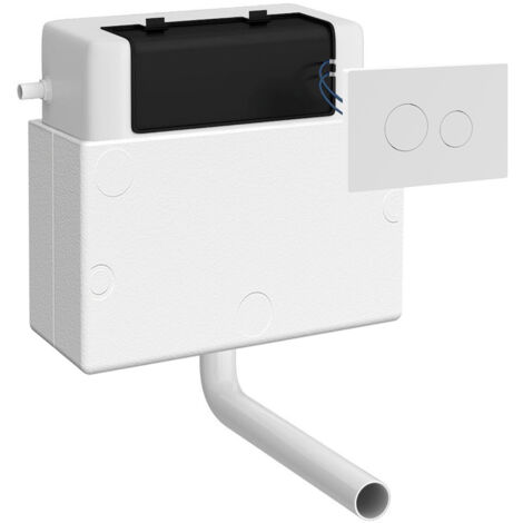 Nuie Pneumatic Dual Flush Concealed Cistern and Matt White Push Buttons - XTY011M06 (1/2)