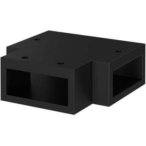 Colore 8mm/10mm Matt Black T-Piece for Joining Flat Support Bars (1/5)