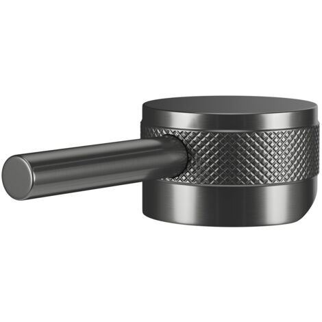 Colore Gunmetal Grey Industrial Style High Rise Basin Mixer and Freestanding Mixer Half Knurled Tap Head (1/5)
