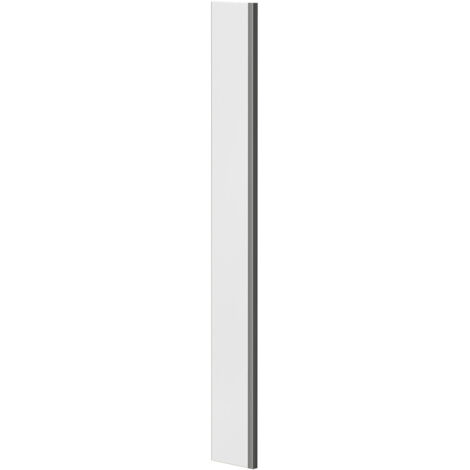 Colore 8mm Clear Glass Gunmetal Grey 1850mm x 215mm Walk In Fixed Return Shower Screen (1/5)