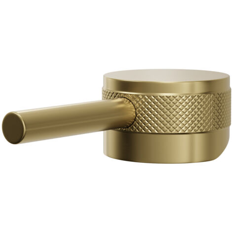 Brushed brass high rise basin mixer – Freestanding mixer with half knurled tap head – Durable brass construction – Easy installation fittings included – Colore (1/5)