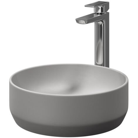 Wholesale Domestic Amadora Matt Grey 350mm x 350mm Round Countertop Basin (1/5)