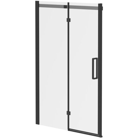 Wholesale Domestic Series 10 Colore Matt Black 1400mm Inline Hinged Shower Door (1/5)
