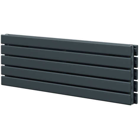 Hudson Anthracite 376mm x 1200mm Horizontal Double Panel Radiator (1/5)
