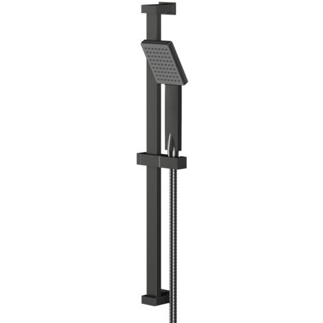 Colore Square Gunmetal Grey Shower Slide Rail Kit (1/5)