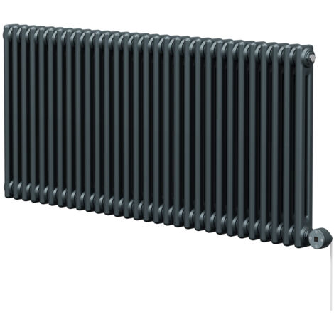 Wholesale Domestic Colosseum Anthracite 600mm x 1340mm Horizontal Digital Thermostatic Electric Double Column Radiator (1/5)
