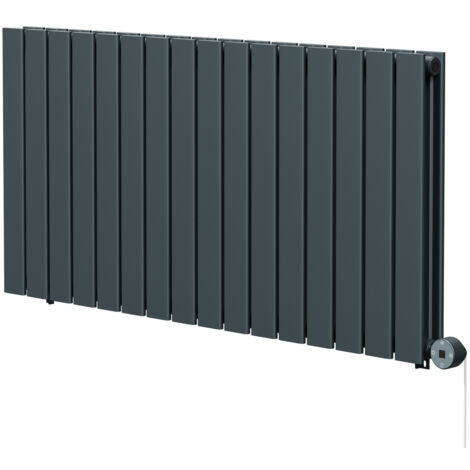 Hudson Anthracite 600mm x 1212mm Horizontal Digital Thermostatic Electric Double Panel Radiator (1/5)