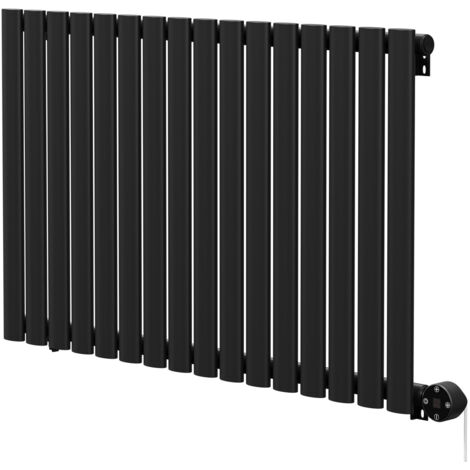 Boone Colore Matt Black 600mm x 960mm Horizontal Digital Thermostatic Electric Single Panel Radiator (1/5)