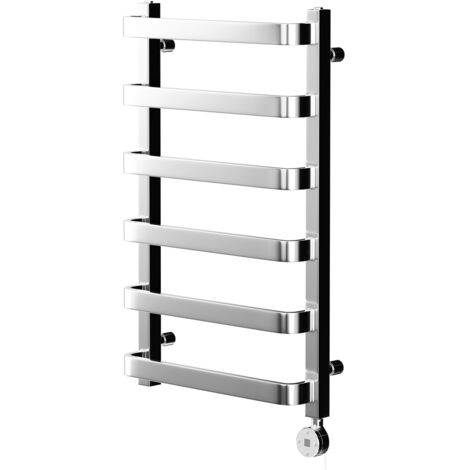 Wholesale Domestic Milton Chrome 800mm x 500mm Curved Digital Thermostatic Electric Heated Towel Rail (1/5)