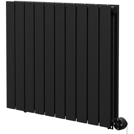 Hudson Colore Matt Black 600mm x 756mm Horizontal Digital Thermostatic Electric Double Panel Radiator (1/5)