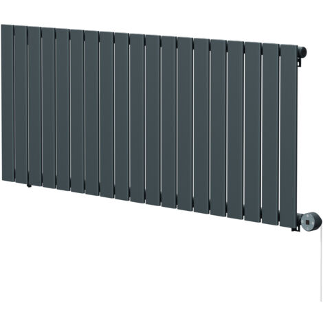 Hudson Anthracite 600mm x 1440mm Horizontal Digital Thermostatic Electric Single Panel Radiator (1/5)