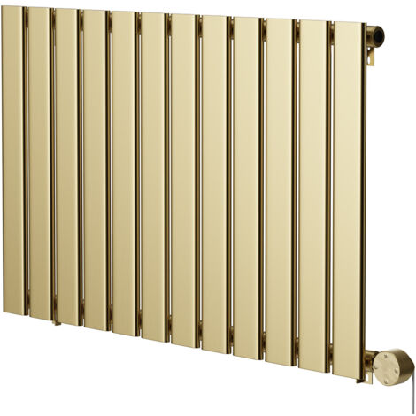 Hudson Colore Brushed Brass 600mm x 908mm Horizontal Digital Thermostatic Electric Single Panel Radiator (1/5)