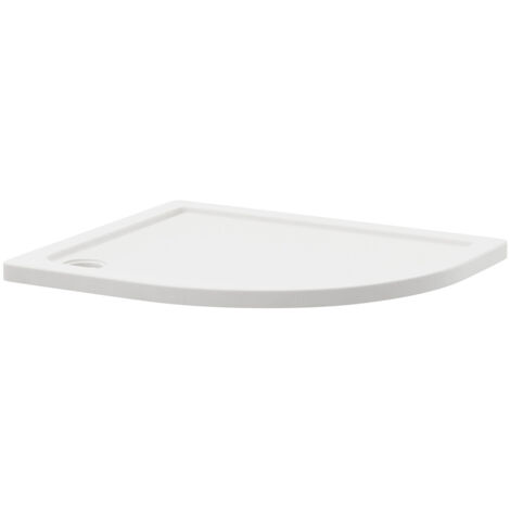 Wholesale Domestic Pearlstone Slip Resistant 900mm x 760mm x 40mm Right Hand Offset Quadrant Shower Tray (1/4)