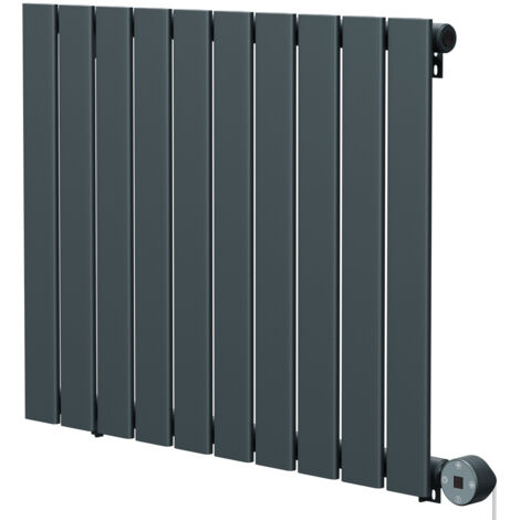 Hudson Anthracite 600mm x 756mm Horizontal Digital Thermostatic Electric Single Panel Radiator (1/5)