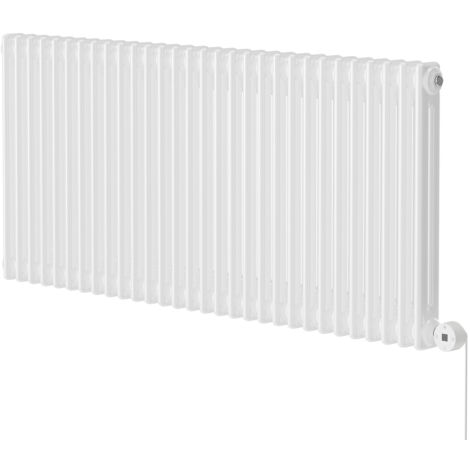 Wholesale Domestic Colosseum White 600mm x 1340mm Horizontal Digital Thermostatic Electric Double Column Radiator (1/5)
