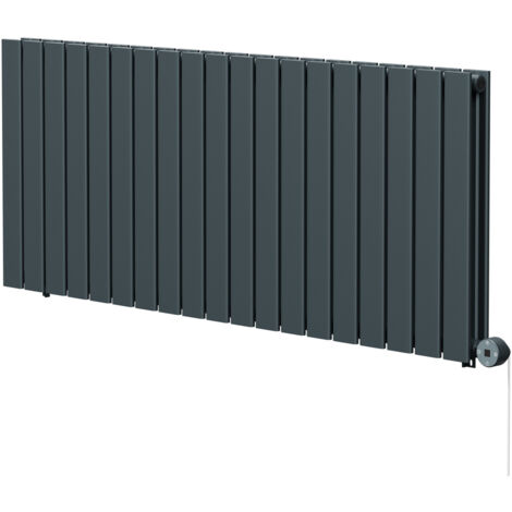 Hudson Anthracite 600mm x 1440mm Horizontal Digital Thermostatic Electric Double Panel Radiator (1/5)