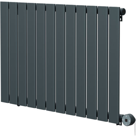 Hudson Anthracite 600mm x 908mm Horizontal Digital Thermostatic Electric Single Panel Radiator (1/5)