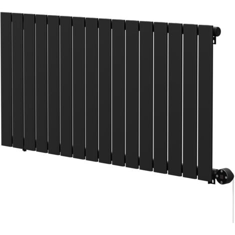 Hudson Colore Matt Black 600mm x 1212mm Horizontal Digital Thermostatic Electric Single Panel Radiator (1/5)
